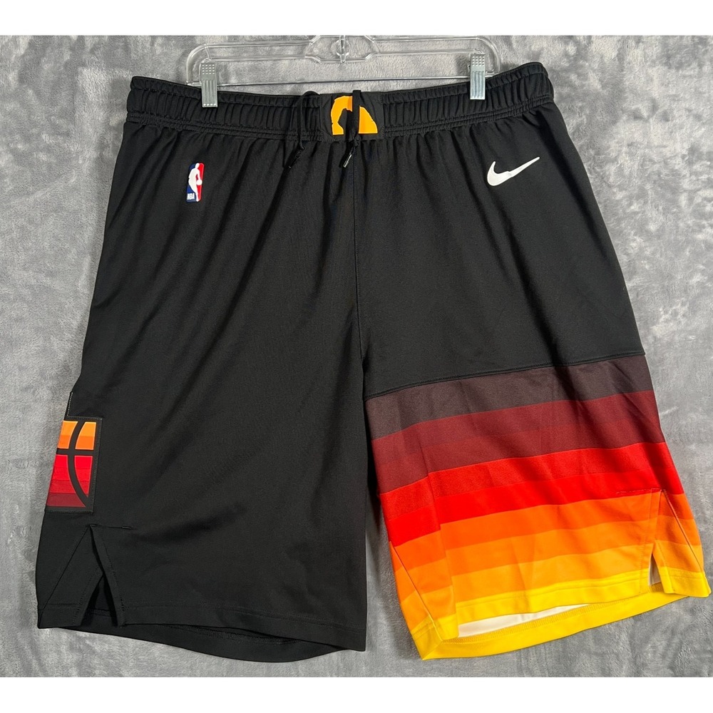 Nike Utah Jazz City Edition Team Issued Basketball Shorts Mens 46+2 2XL Black